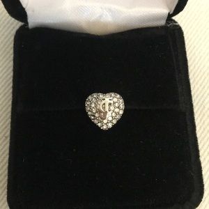JC Heart Shaped Stud Earring with Rhinestones